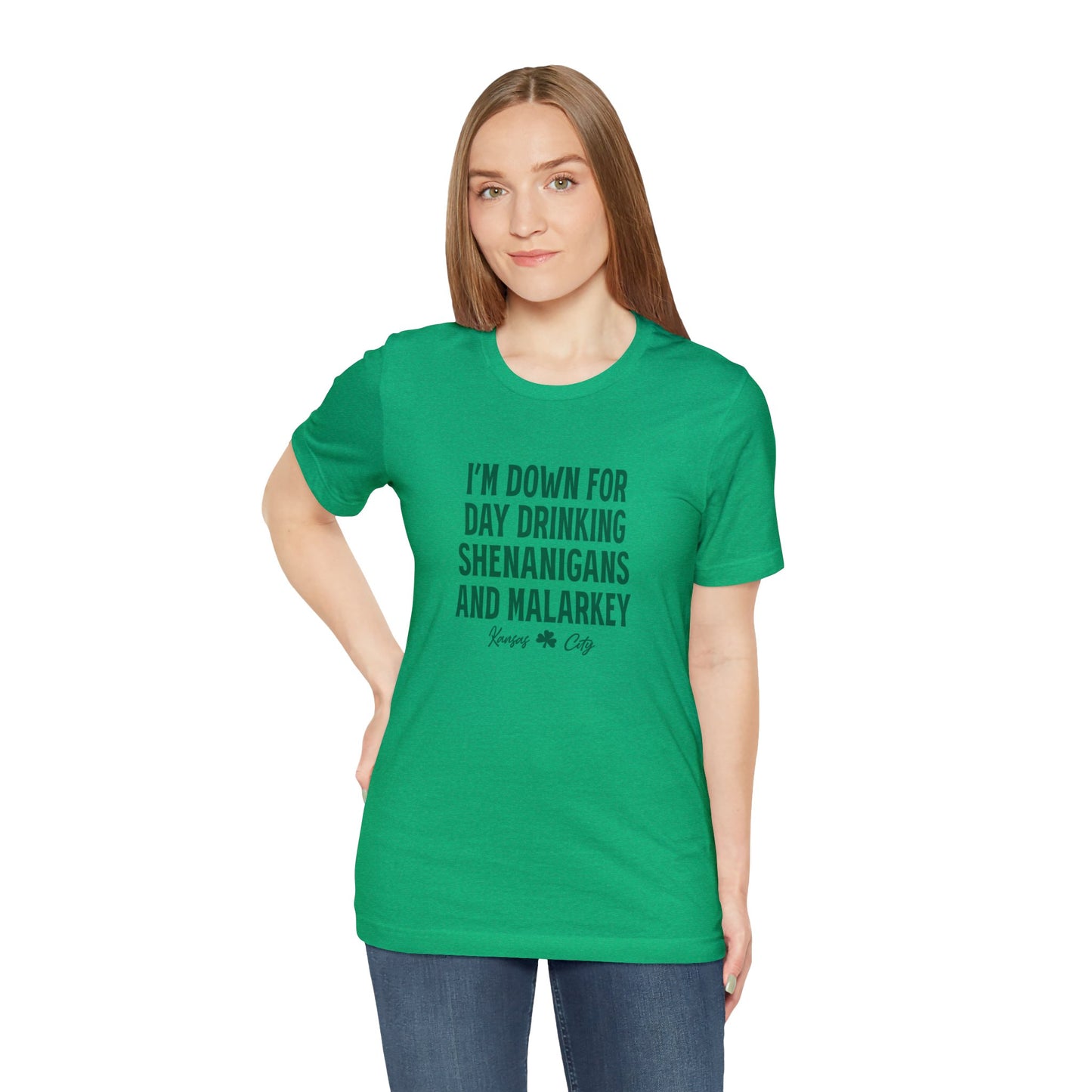 St Patrick's Day Parade Kansas City Unisex Jersey Short Sleeve Tee T-Shirt