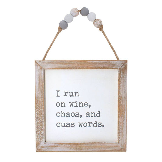 Wine Chaos Beaded Sign