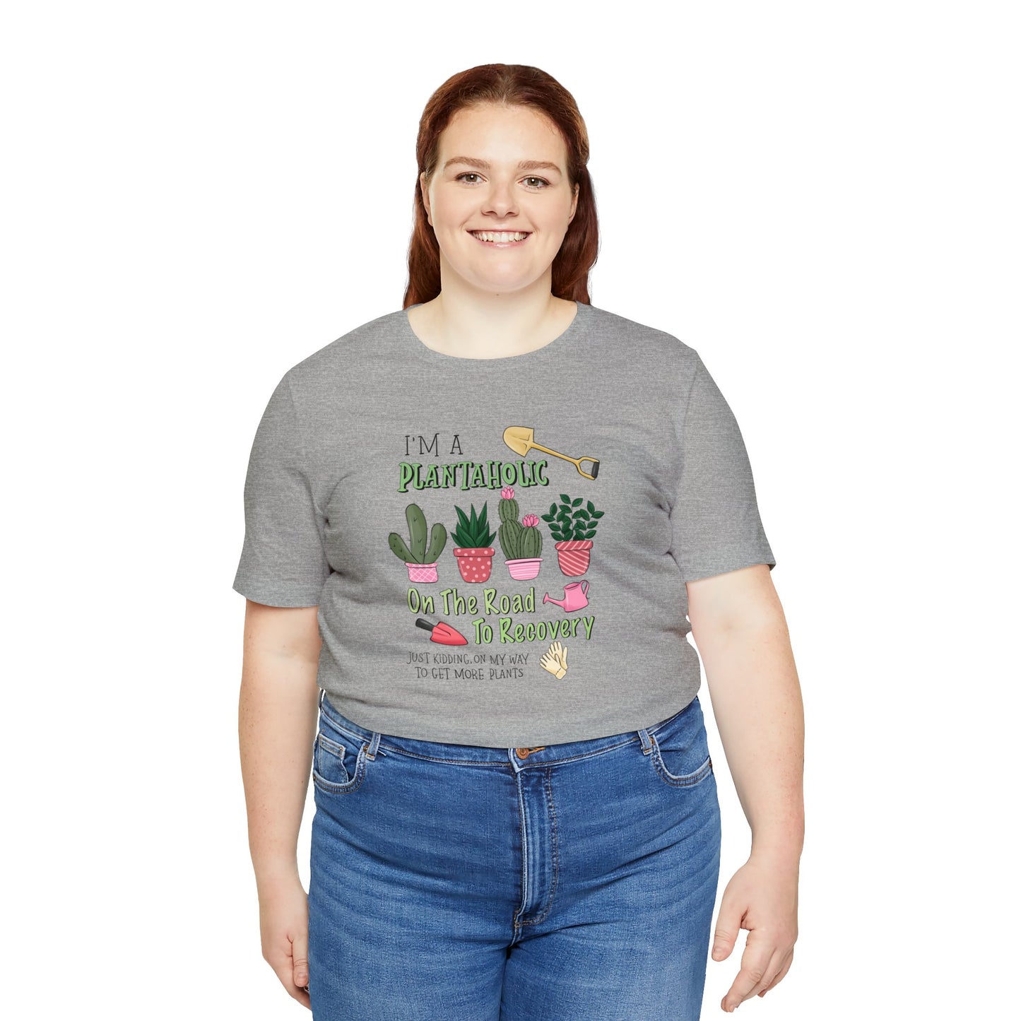 Plantaholic on the Road to Recovery Plant Shirt Unisex Jersey Short Sleeve Tee