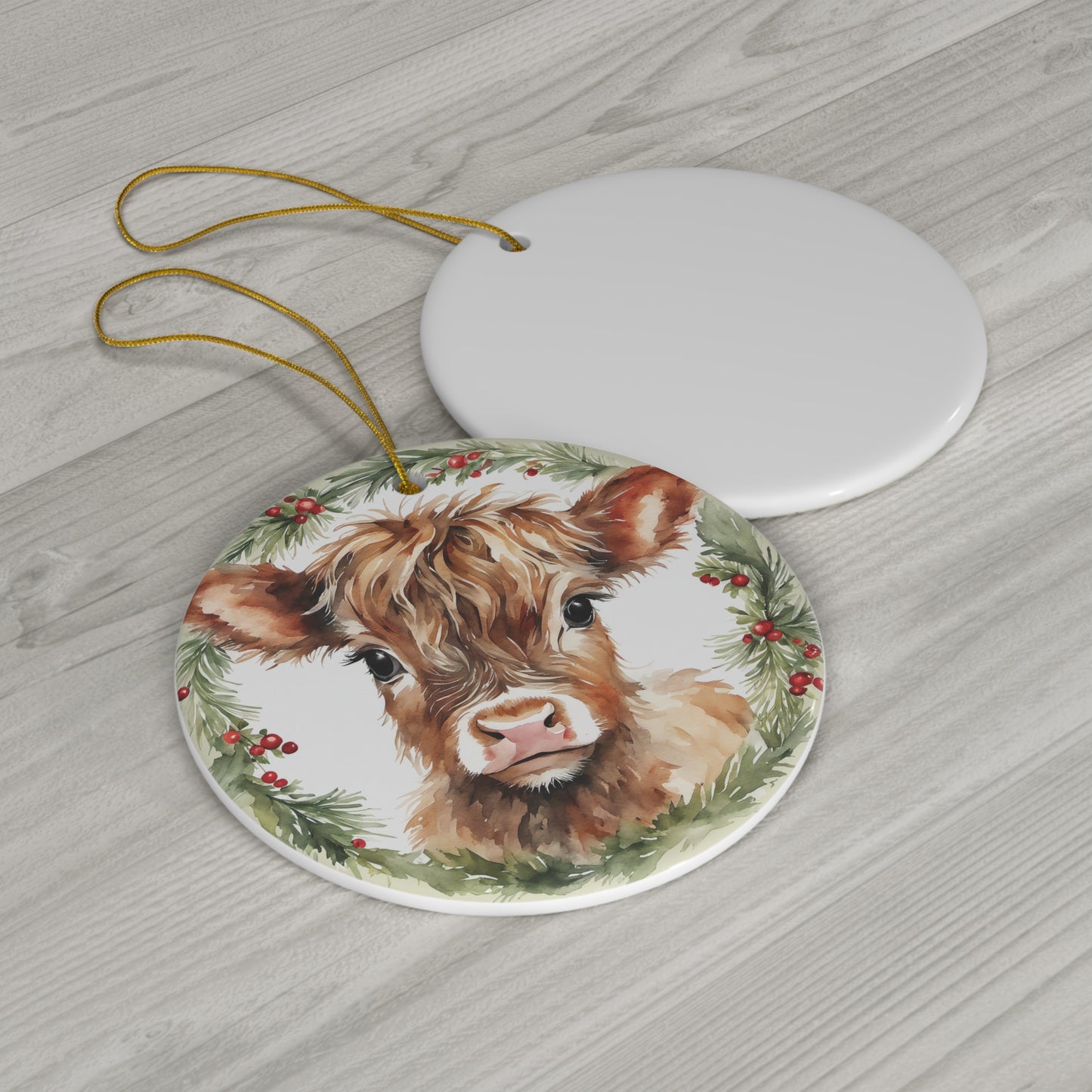 Cow Ceramic Ornament