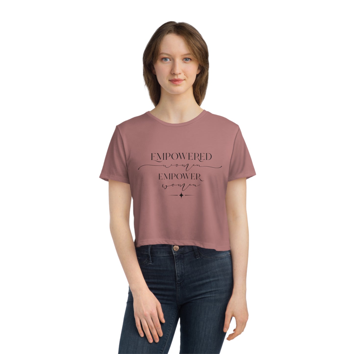 Empowered Women Empower Women Women's Flowy Cropped Tee