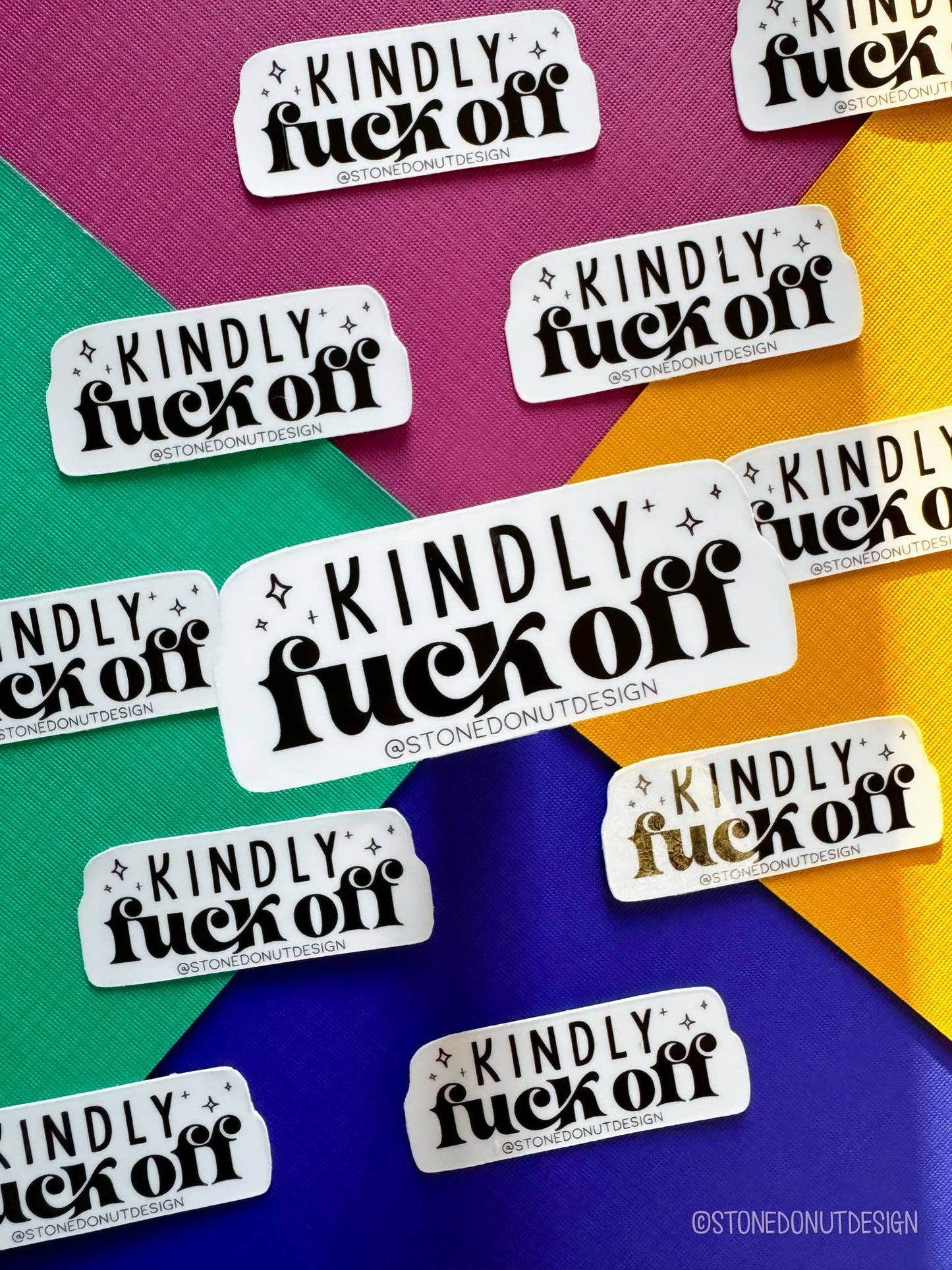 Kindly Fuck Off Vinyl Sticker