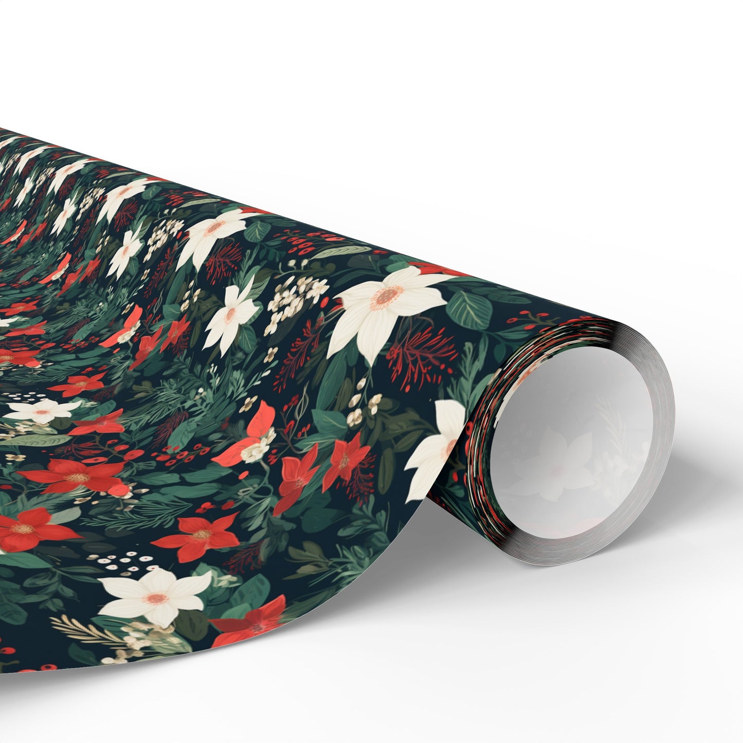 Christmas Flower Gift Wrapping Paper