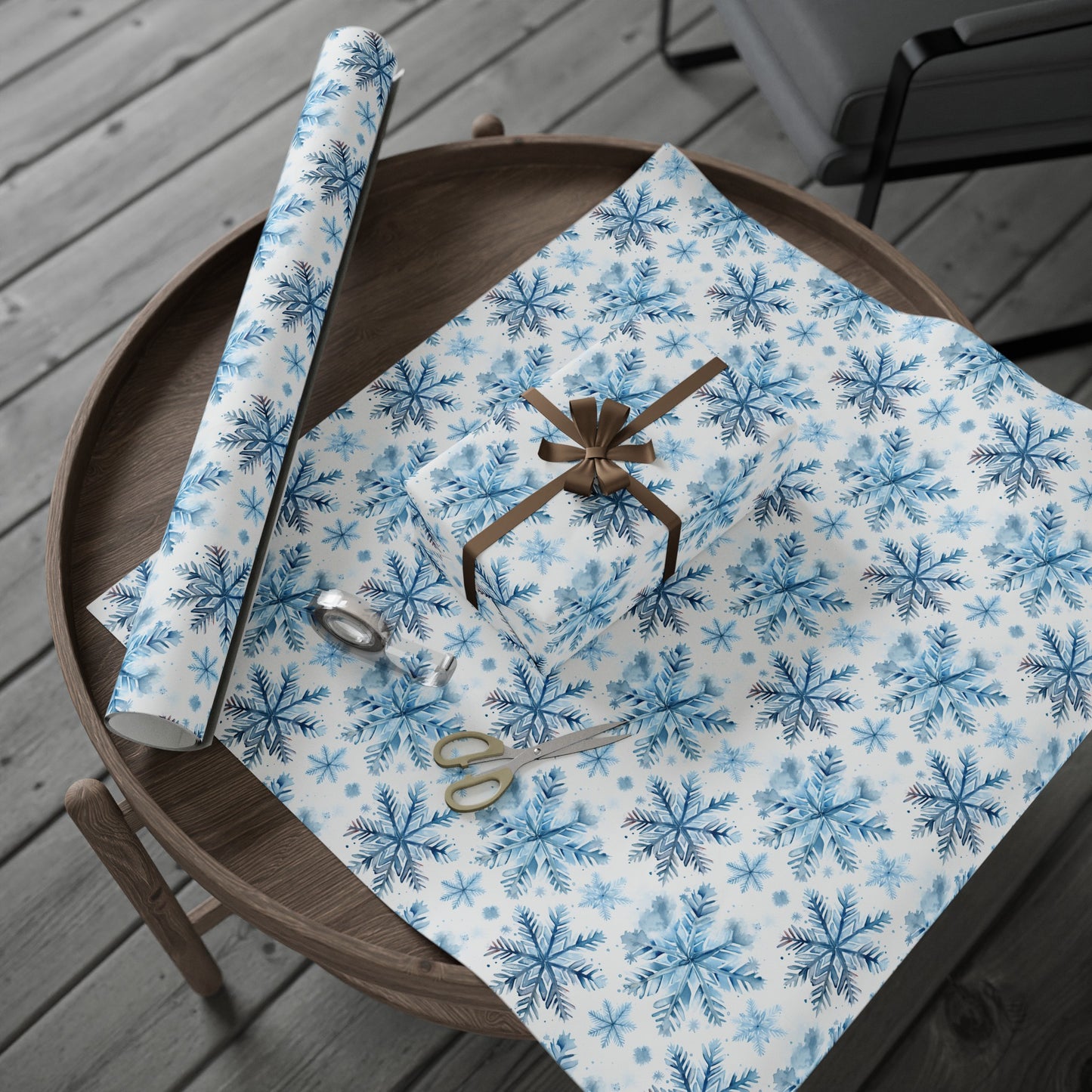 Snowflake Christmas Gift Wrapping Paper