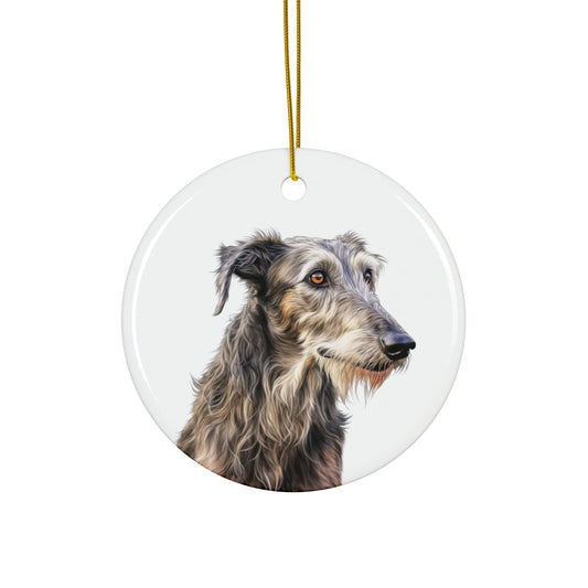 Scotttish Deerhound Ceramic Ornament