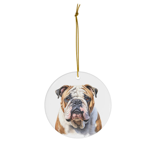 Bulldog Ceramic Ornament Christmas Gift