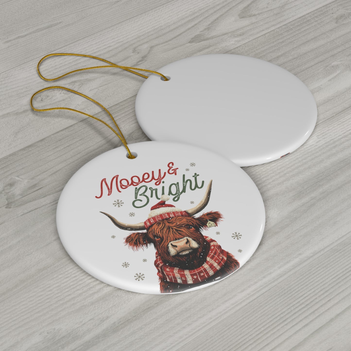 Cute Cow Ceramic Ornament Christmas Gift