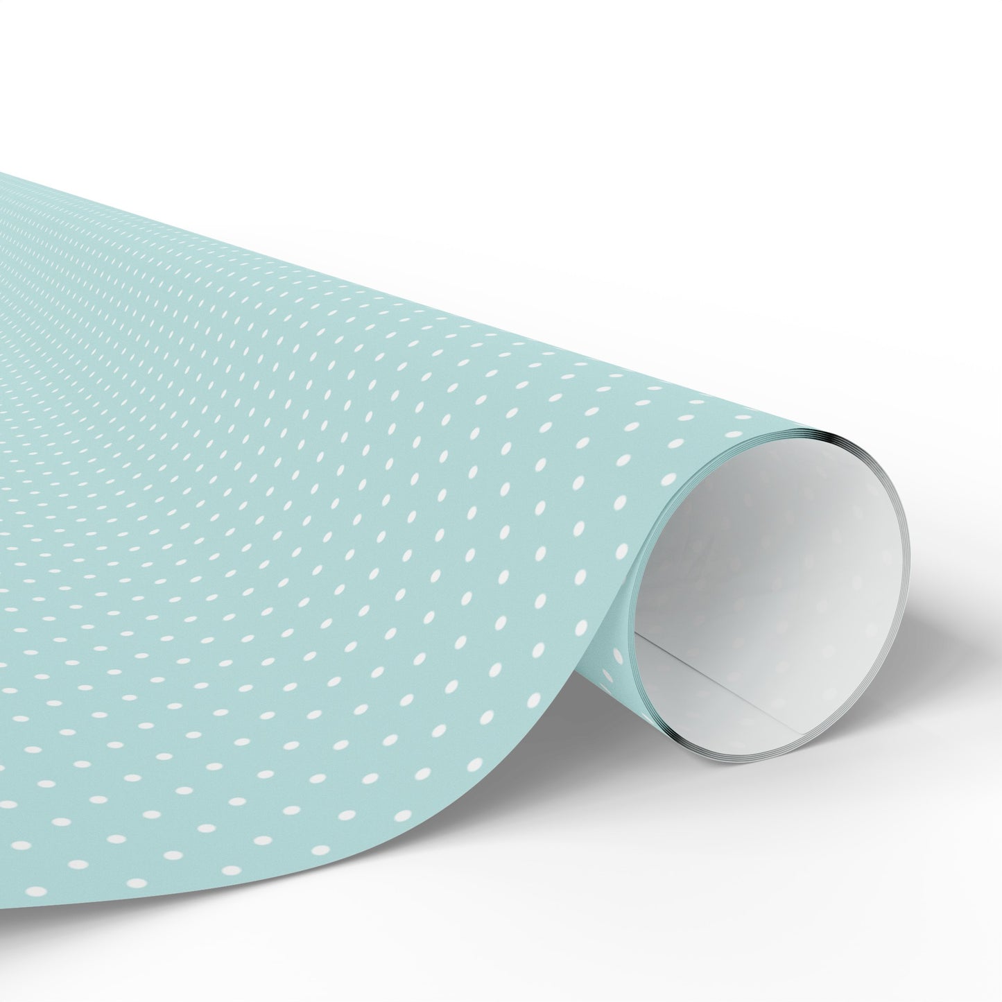 Teal and White Polka Dot Wrapping Paper