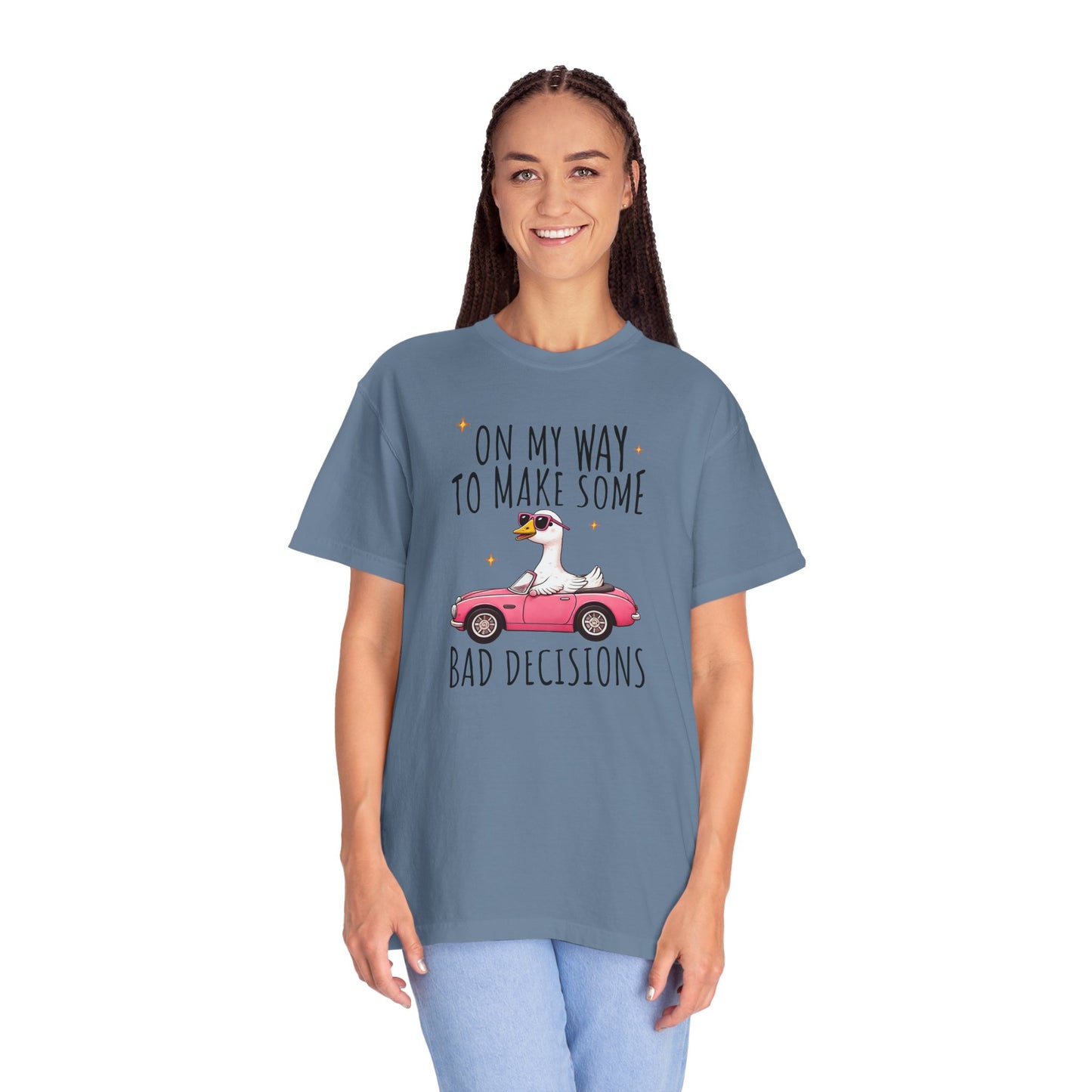 Fun Graphic T-Shirt, "On My Way to Make Some Bad Decisions", Casual Wear, Gift for Friends, Humor Tee, Weekend Vibes