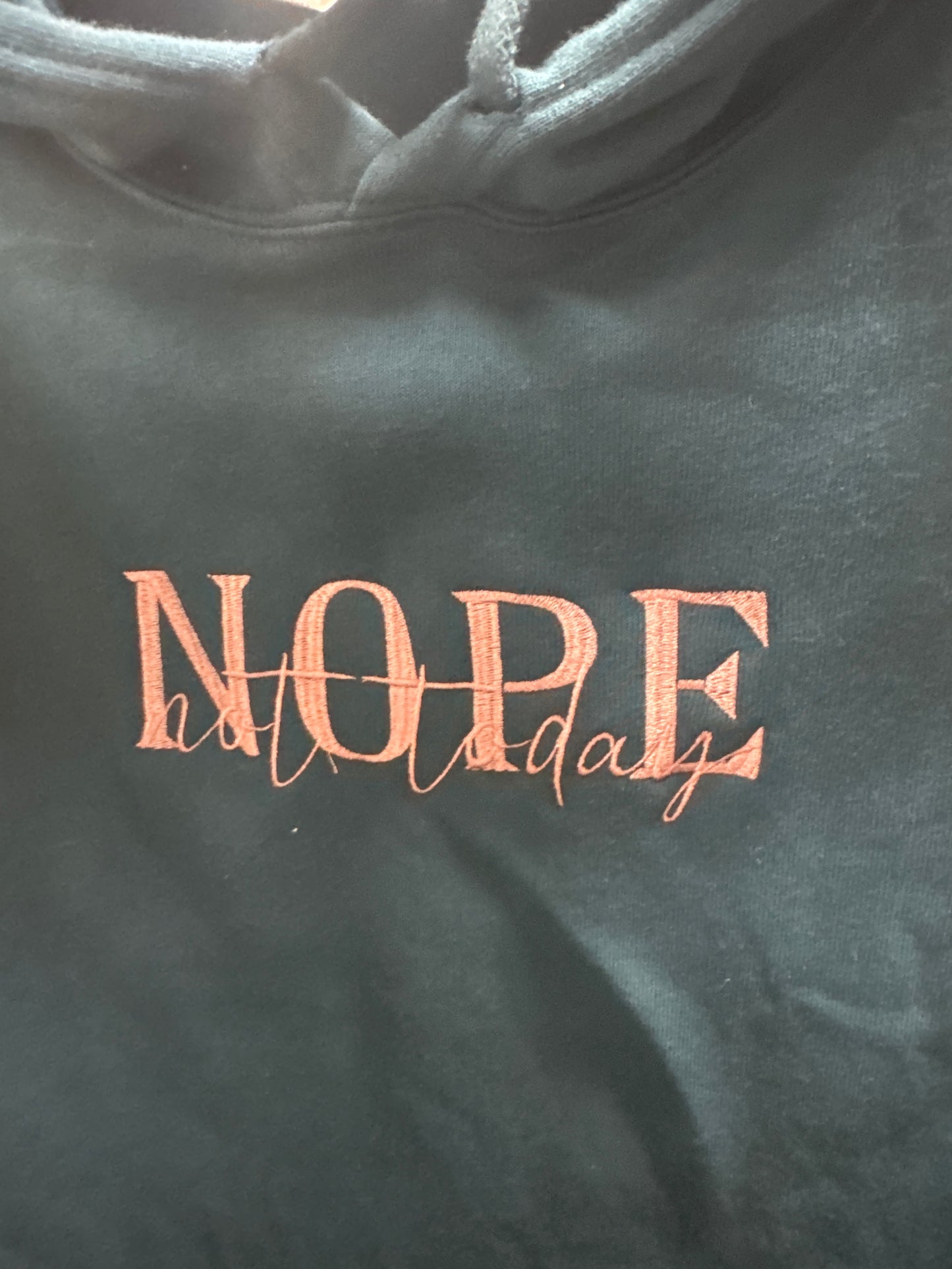 Nope Not Today Crop Hoodie