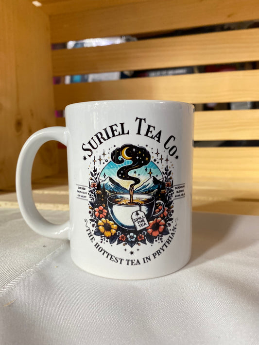 Suriel Tea Co. Mug – Hottest Tea in Prythian | 11oz Bookish Mug for Fantasy Readers