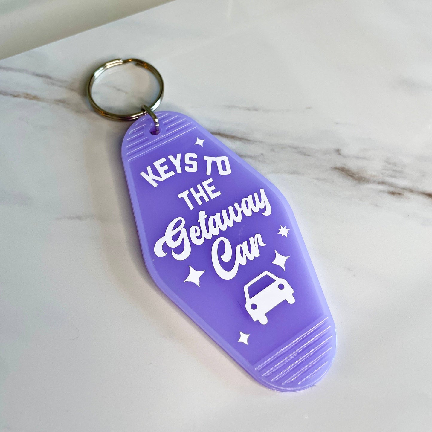 Keys To The Getaway Car Retro Motel Keychain