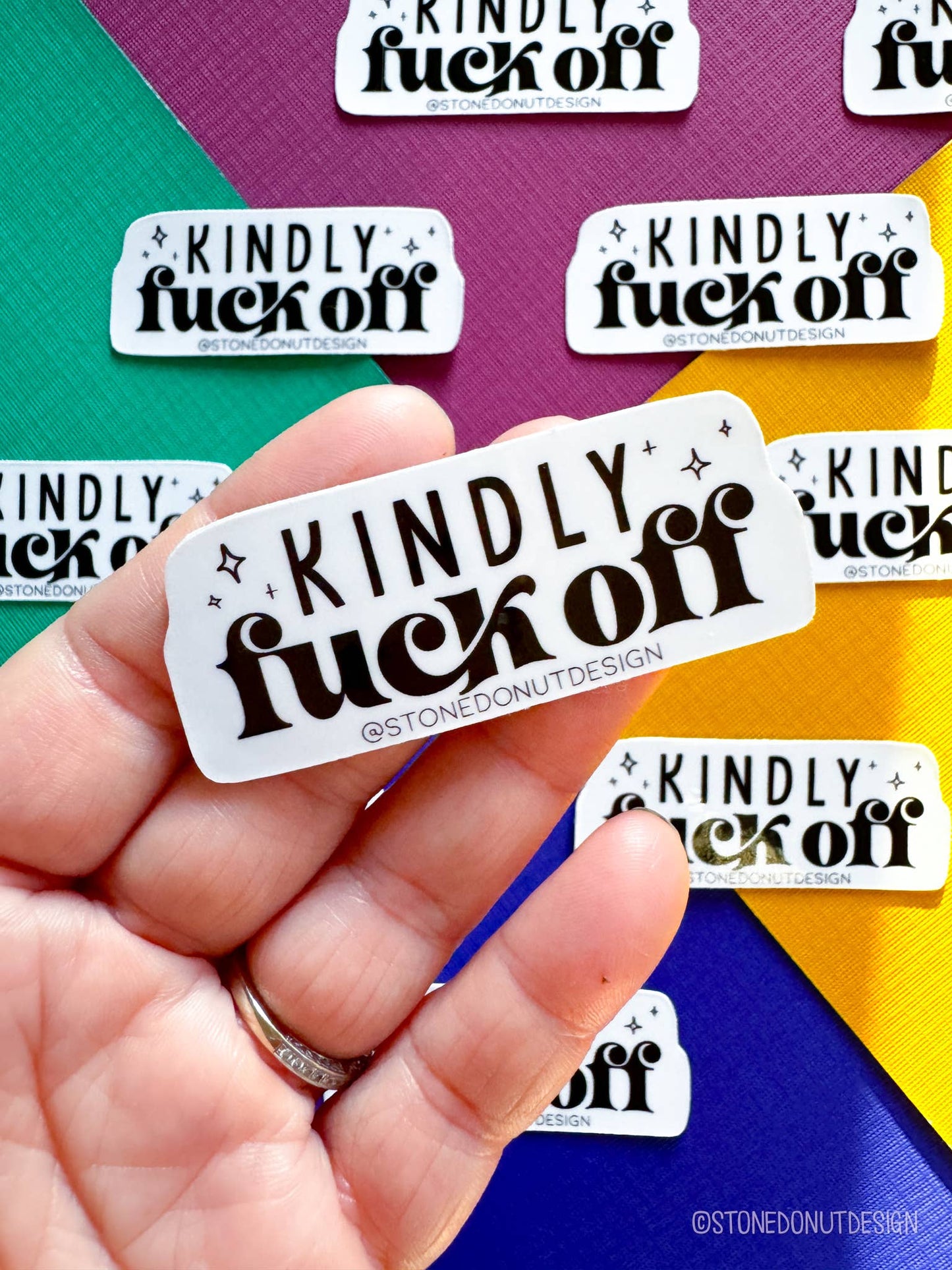 Kindly Fuck Off Vinyl Sticker