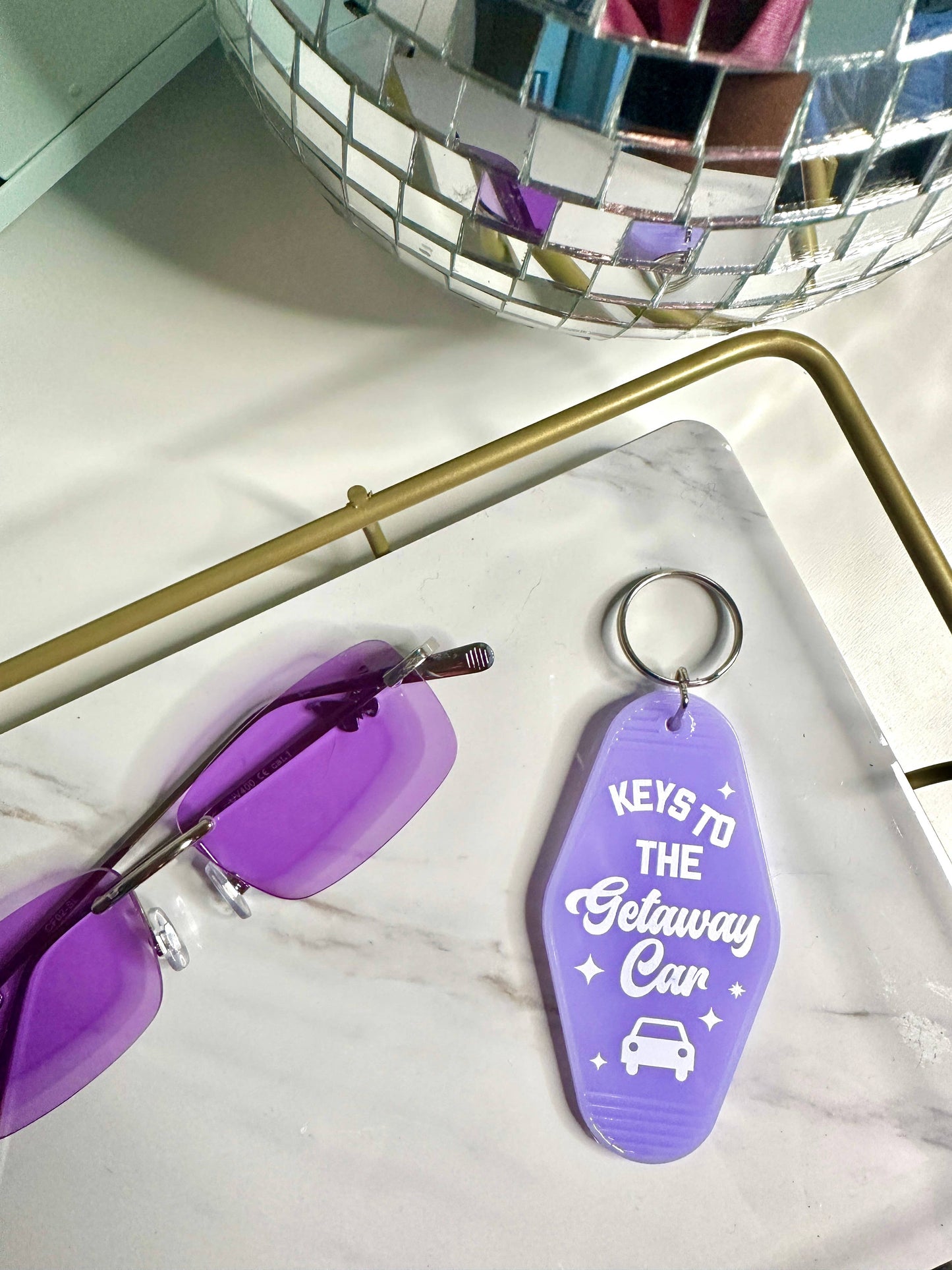 Keys To The Getaway Car Retro Motel Keychain