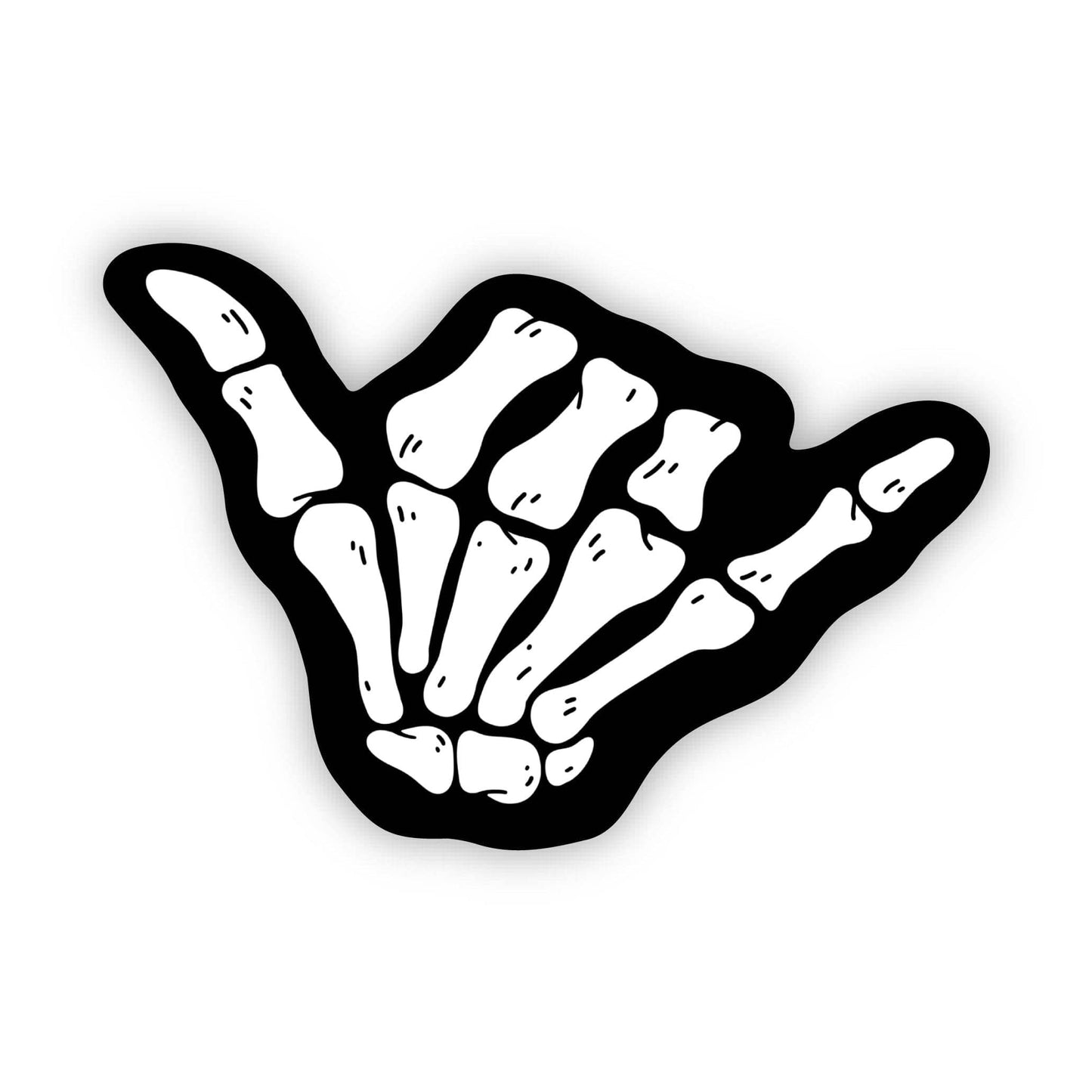 Shaka Skeleton Hand - Hang Loose Sticker