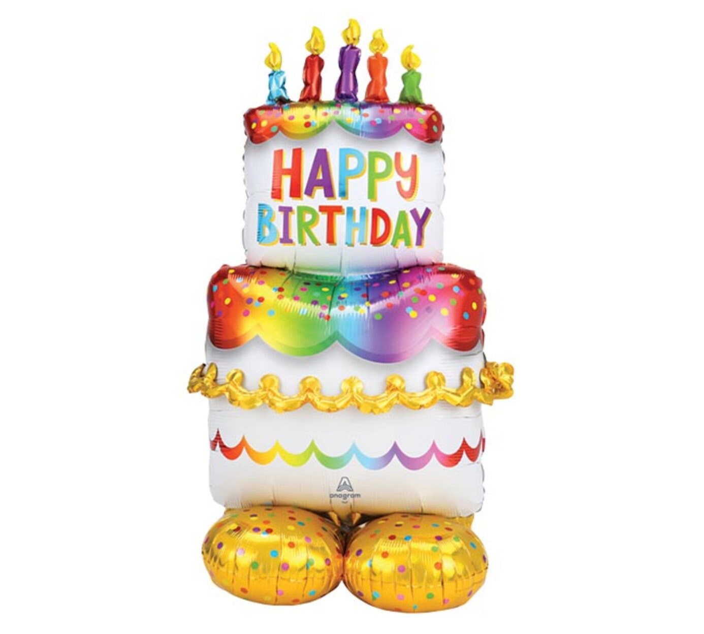 53-Inch Happy Birthday Day AirLoonz Foil Balloon