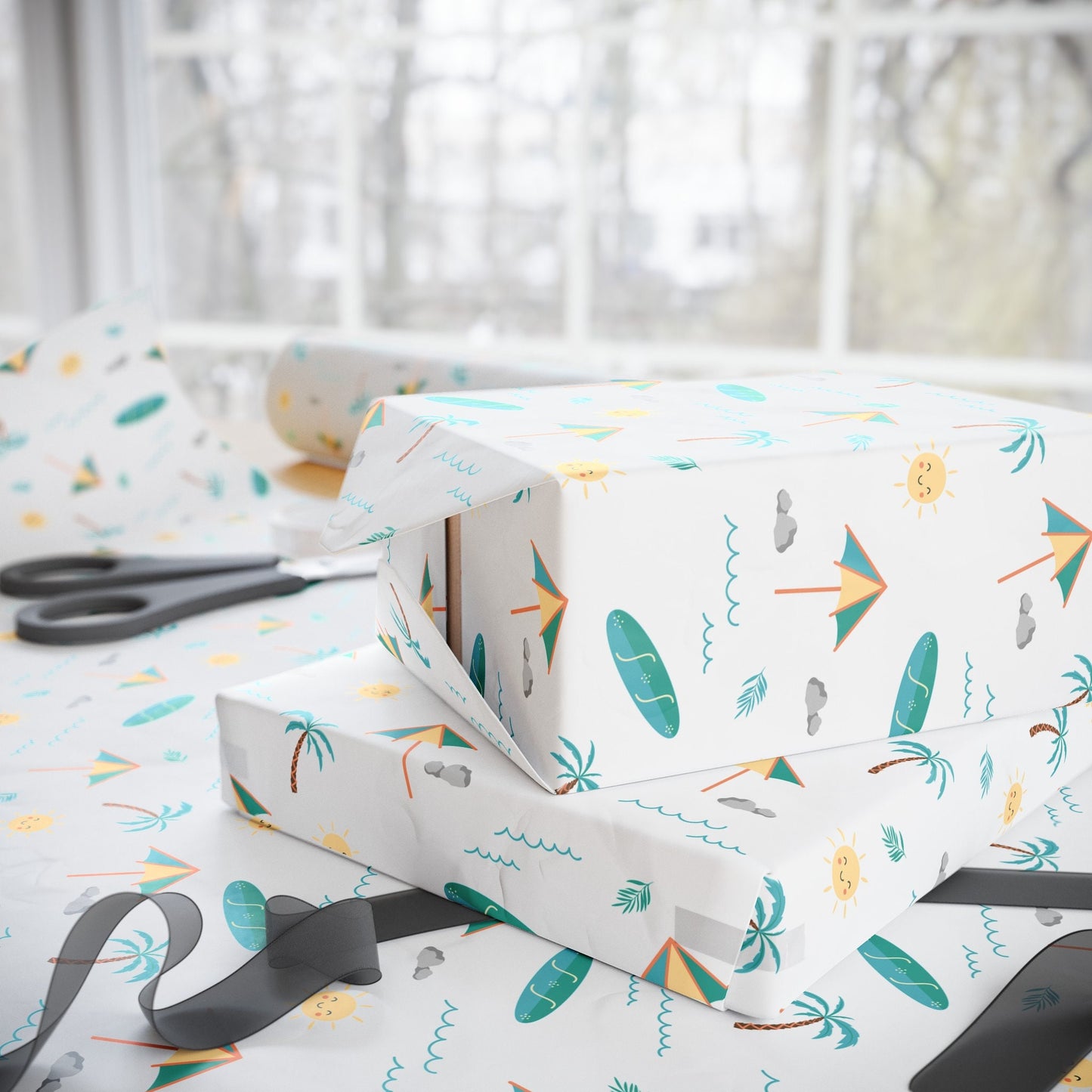 Beach Wrapping Paper Cute Giftwrap