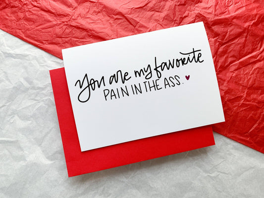 You Are My Favorite Pain in the Ass Snarky Handmade Val