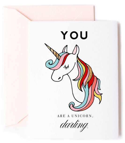 You are a Unicorn Darling - Friendship Greeting Card