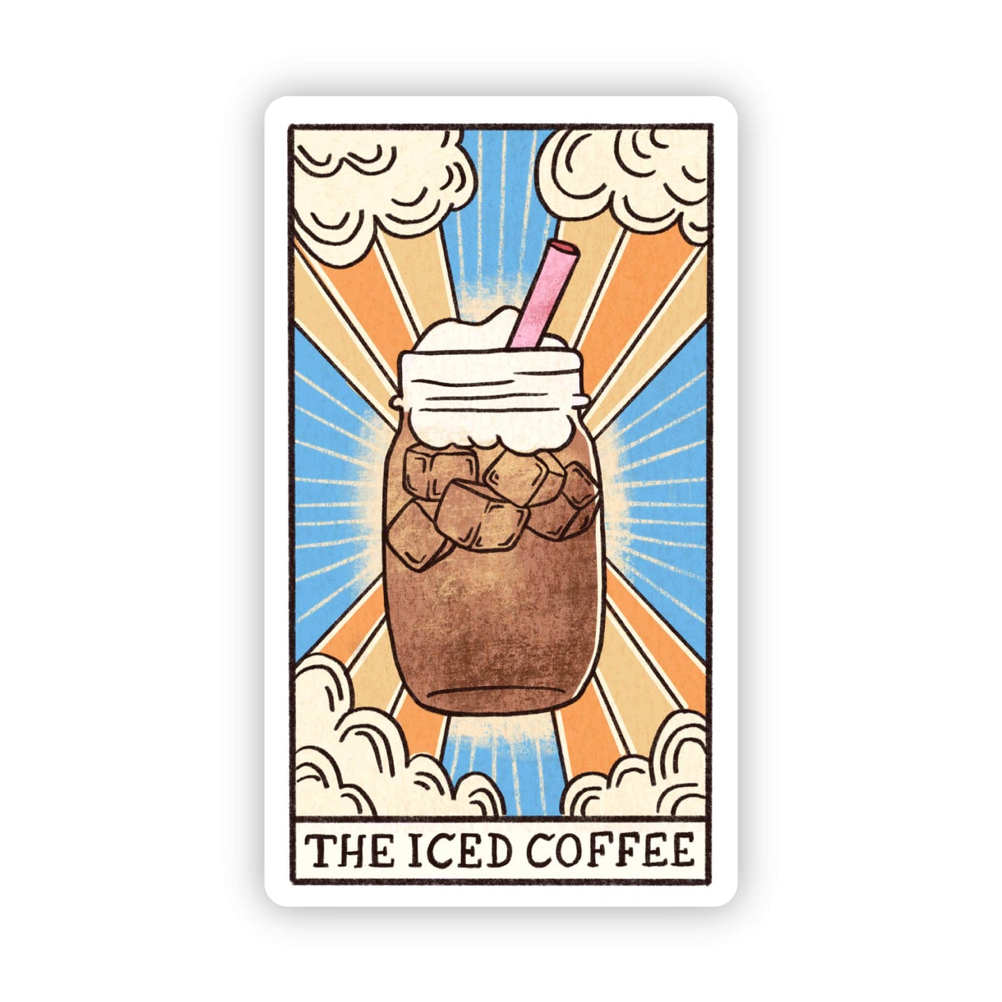 The Iced Coffee Tarot Card Sticker