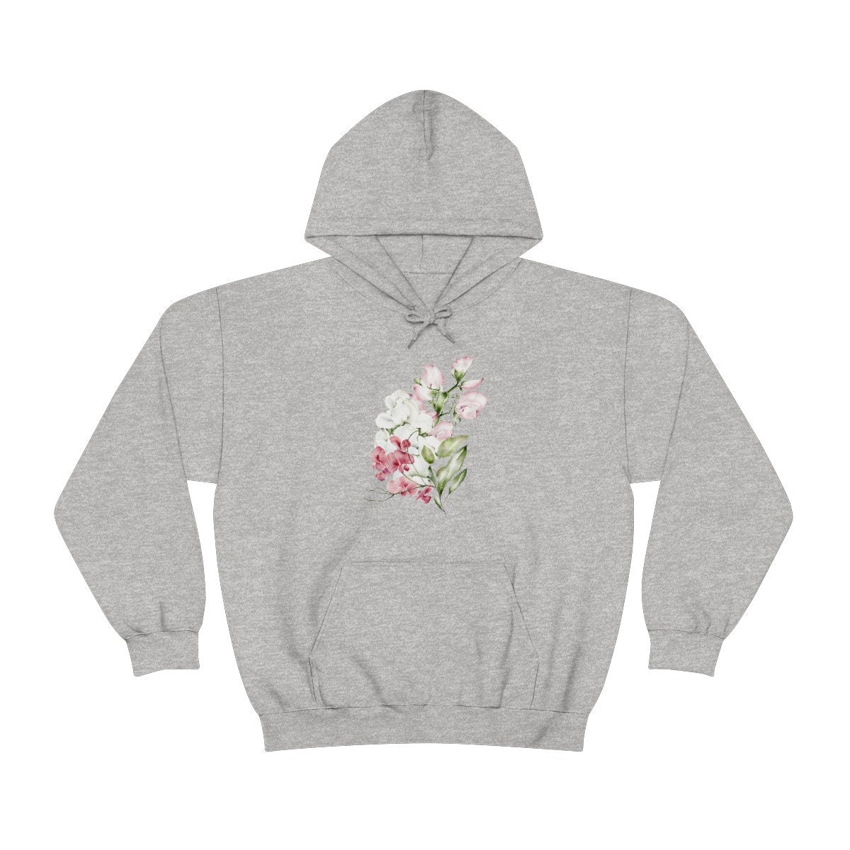 Unisex Heavy Blend Flower Bouquet Bontanical Hooded Hoodie Sweatshirt