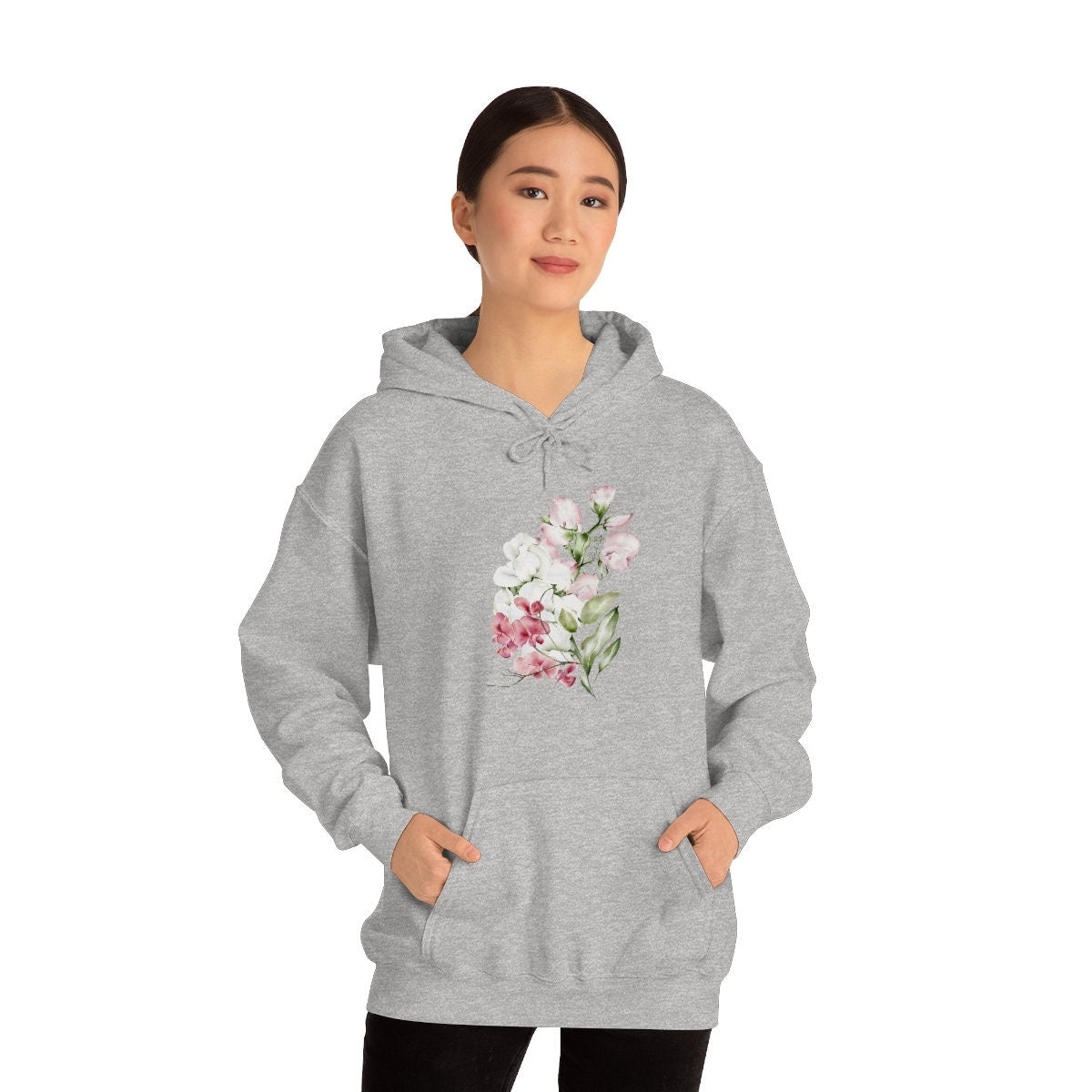 Unisex Heavy Blend Flower Bouquet Bontanical Hooded Hoodie Sweatshirt