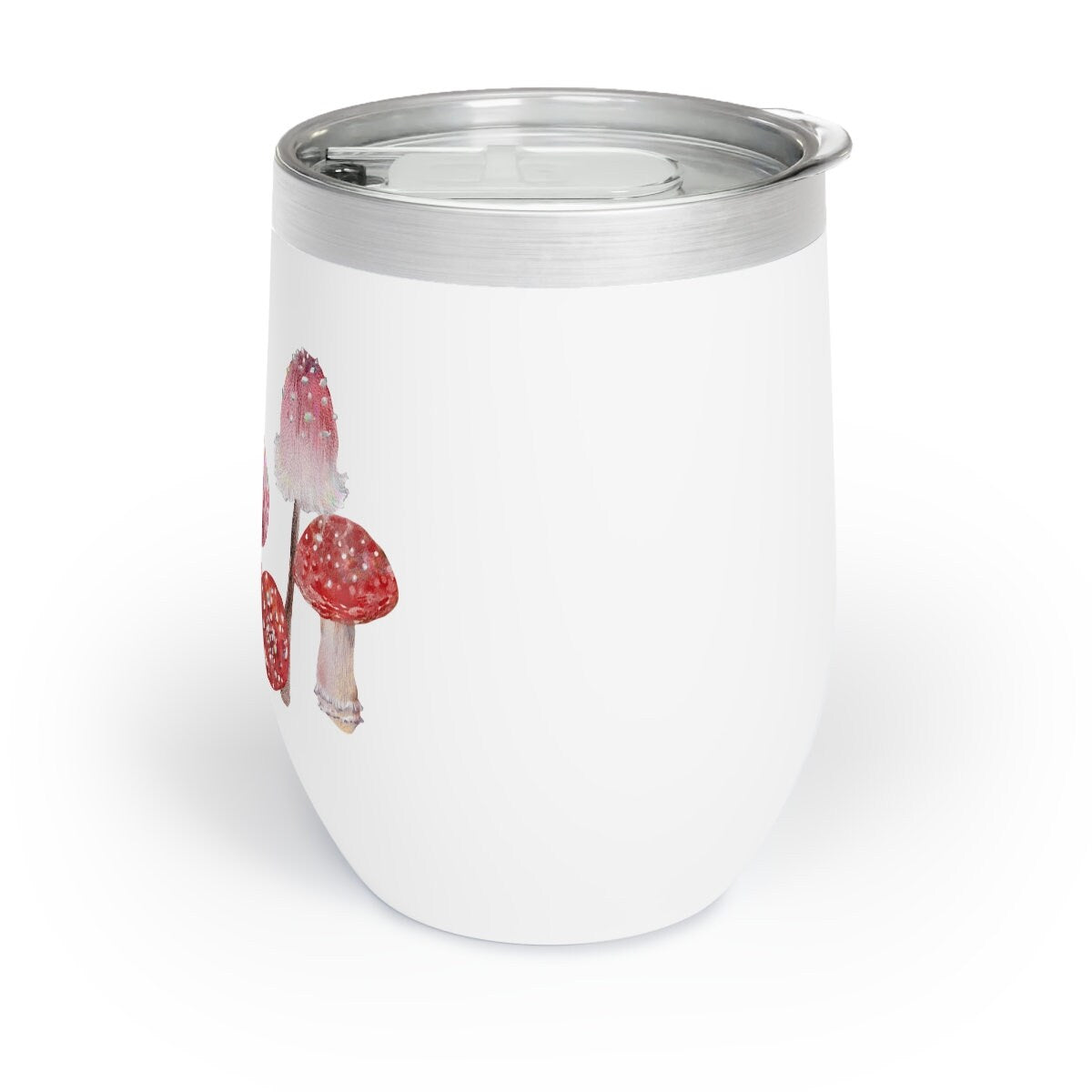 Red Watercolor Boho Mushroom Chill Wine Drink Tumbler Birthday Gift