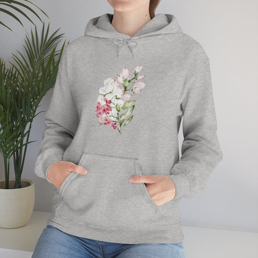 Unisex Heavy Blend Flower Bouquet Bontanical Hooded Hoodie Sweatshirt
