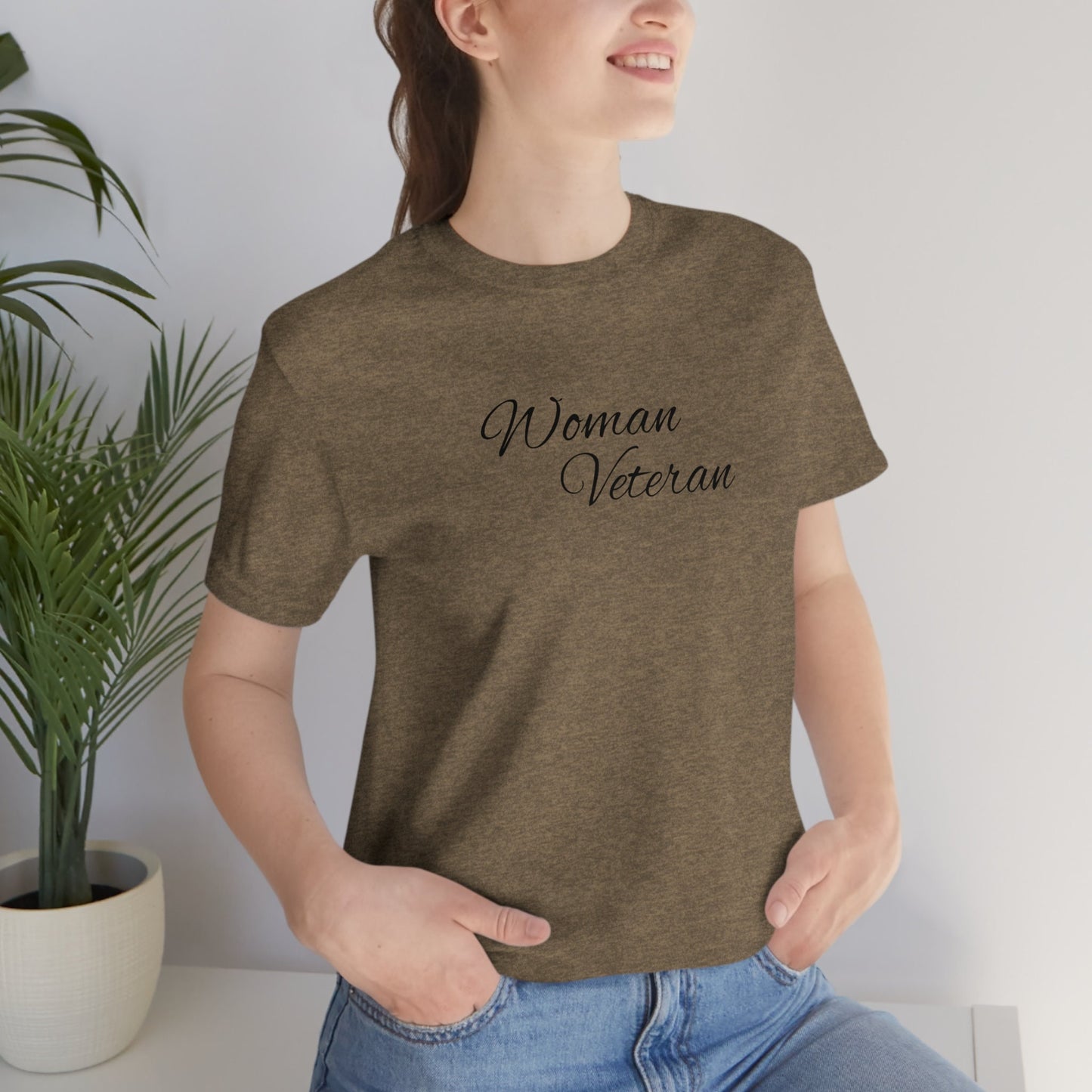 Woman Veteran Female Veteran T Shirt Jersey Short Sleeve Tee Army Navy Air Force Marine Corps Space Force Coast Guard