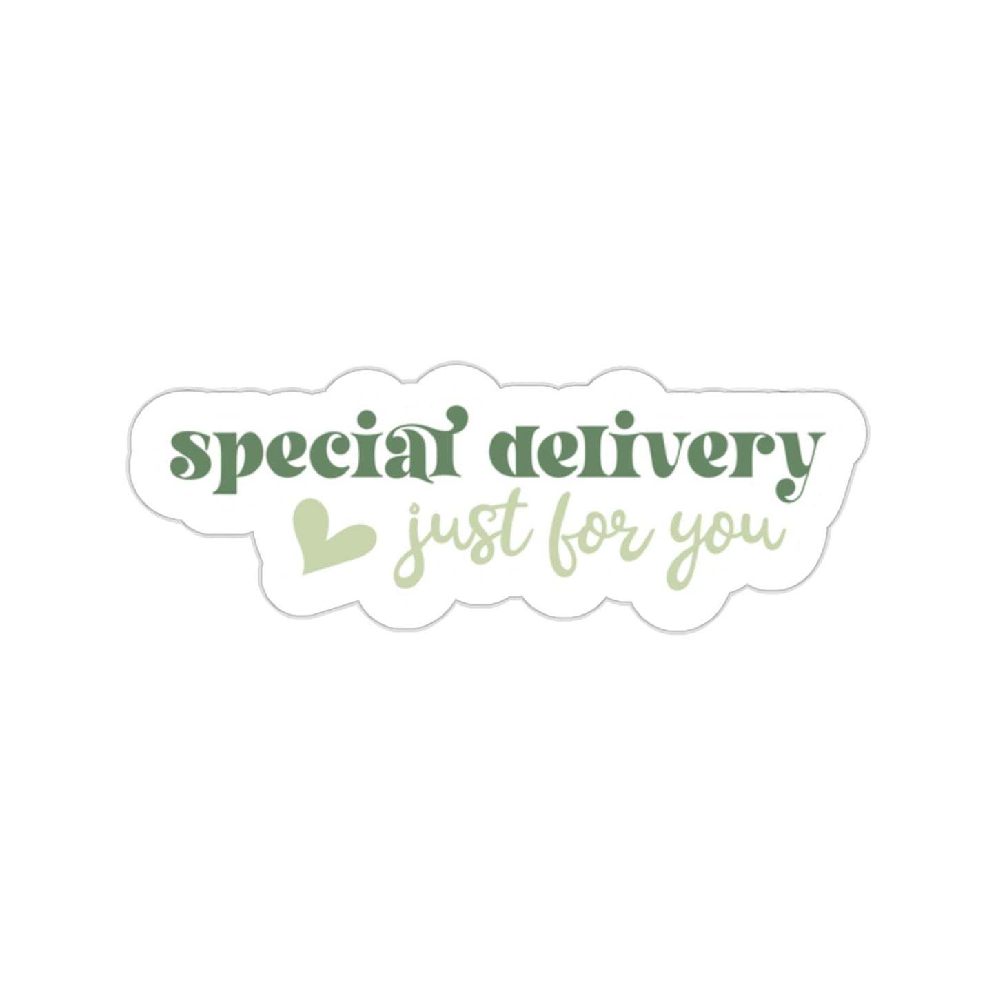 Special Delivery Just for You Small Business Kiss-Cut Sticker