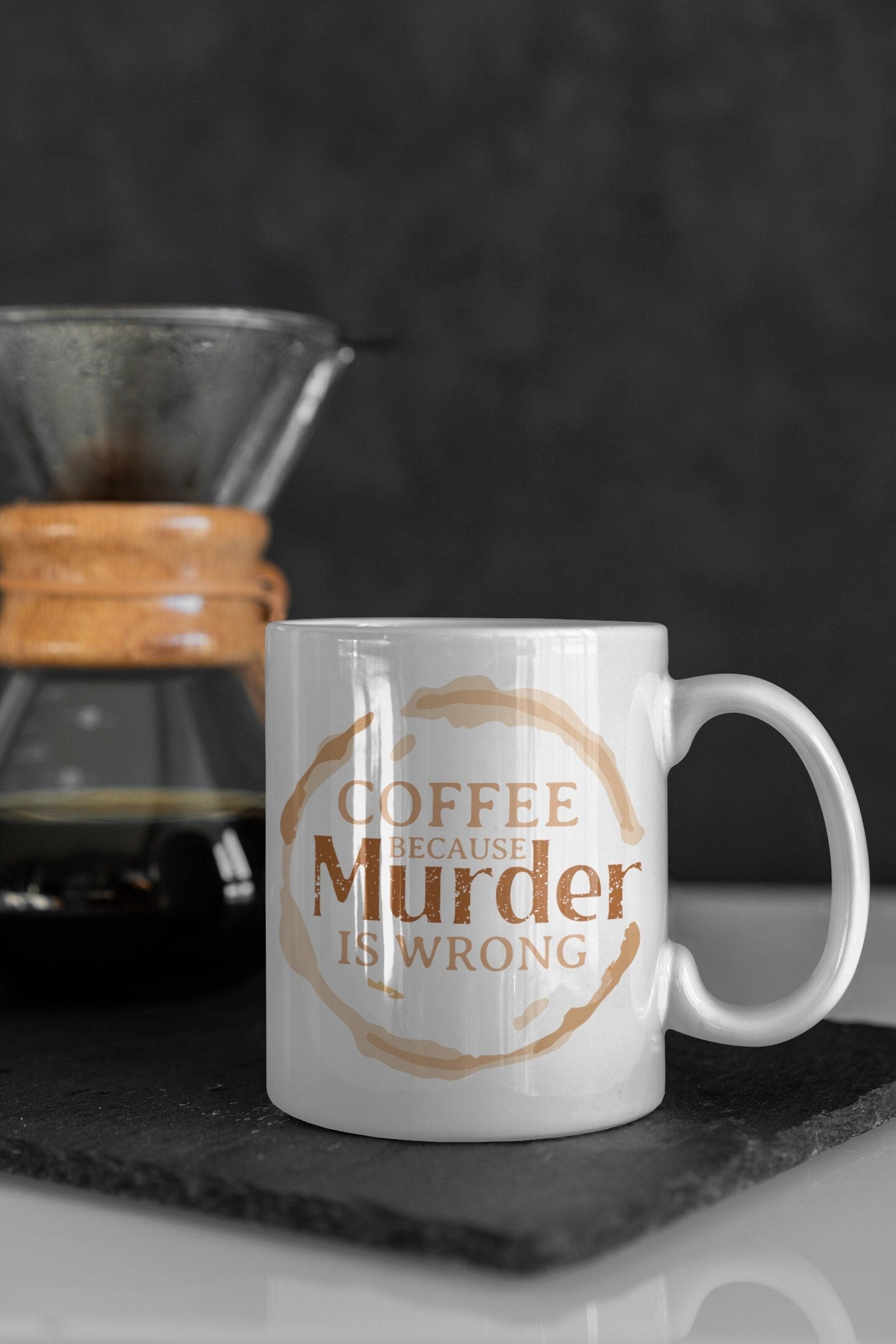 Coffee Because Murder is Wrong Mug 15oz