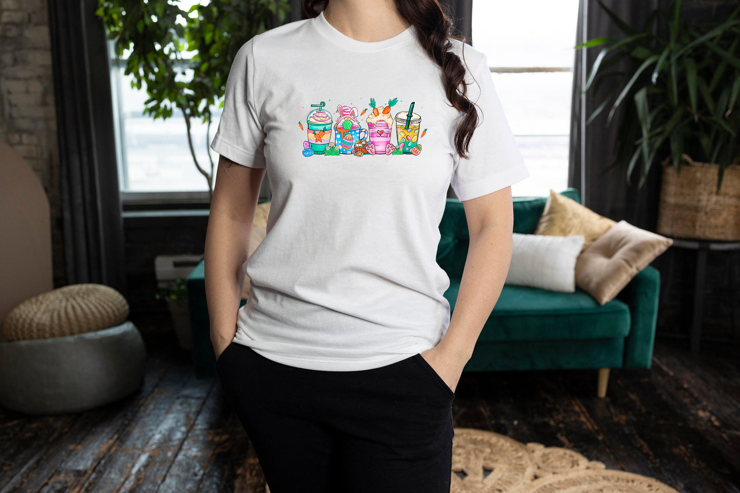 Easter Drinks Cute Unisex T Shirt Easter Shirt Easter Bunny