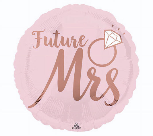 Future Mrs Blush Foil Air Filled 17 in Balloon