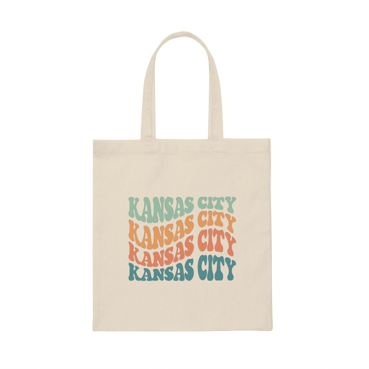 Kansas City Retro Canvas Tote Bag