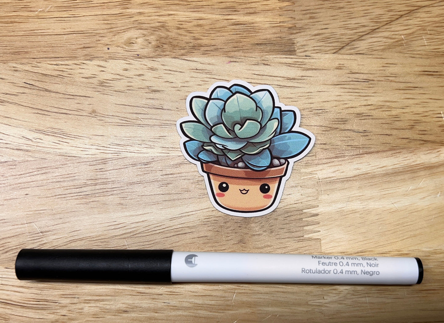 Cute Succulent Character Sticker