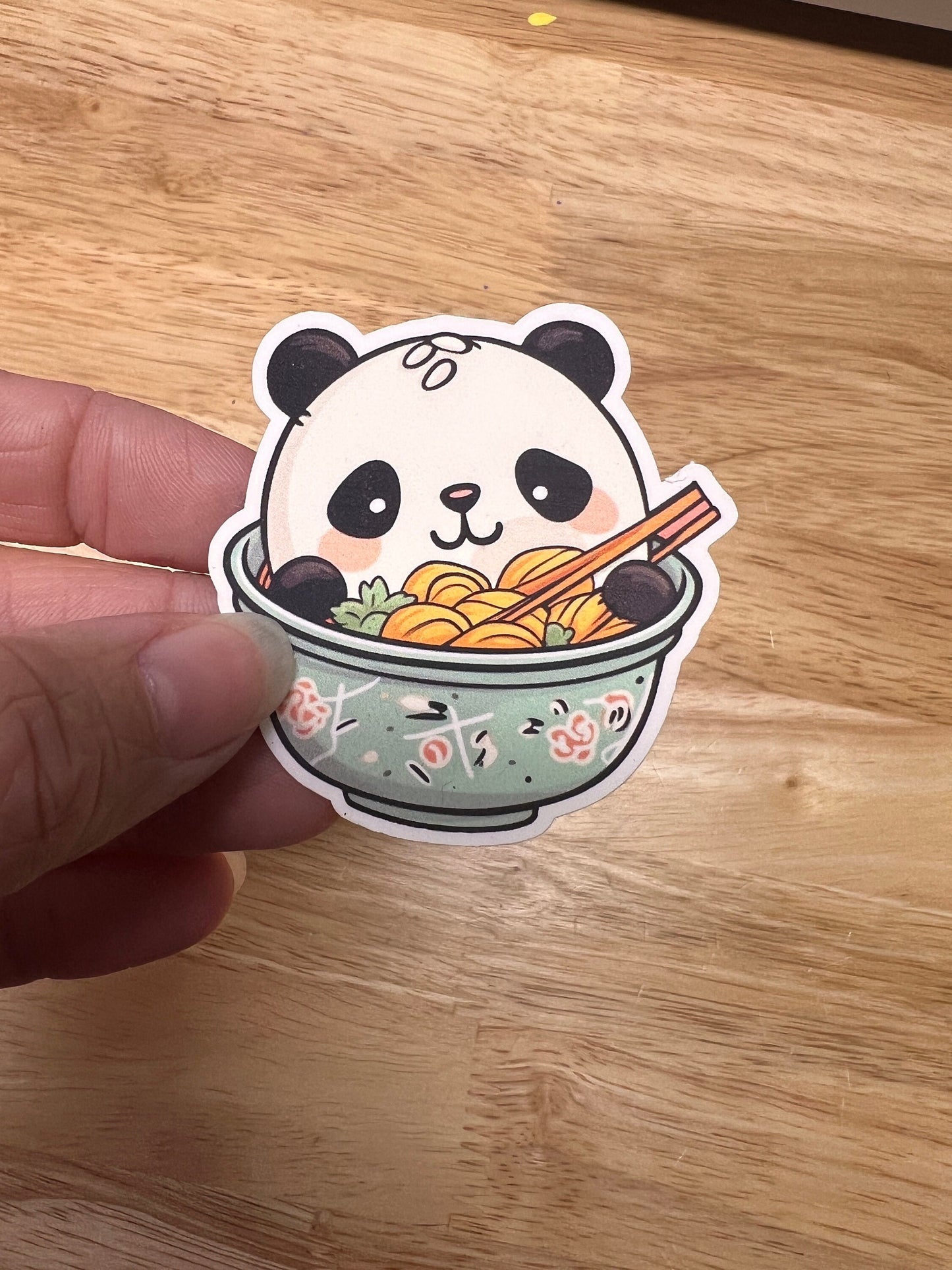 Cute Panda Eating Ramen Sticker