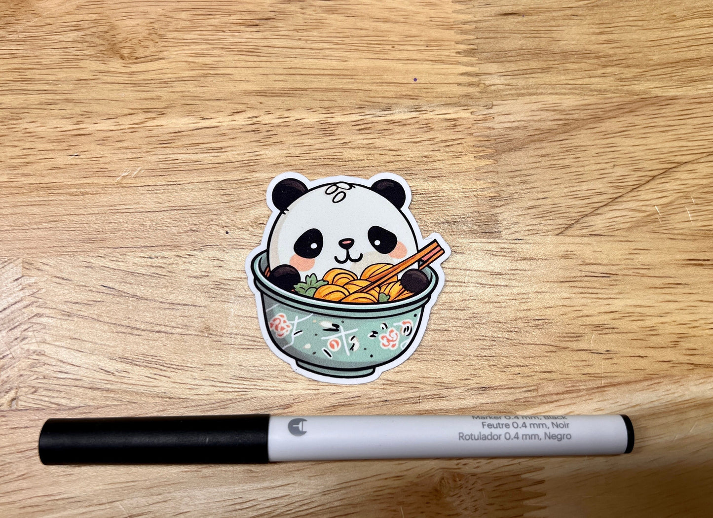 Cute Panda Eating Ramen Sticker