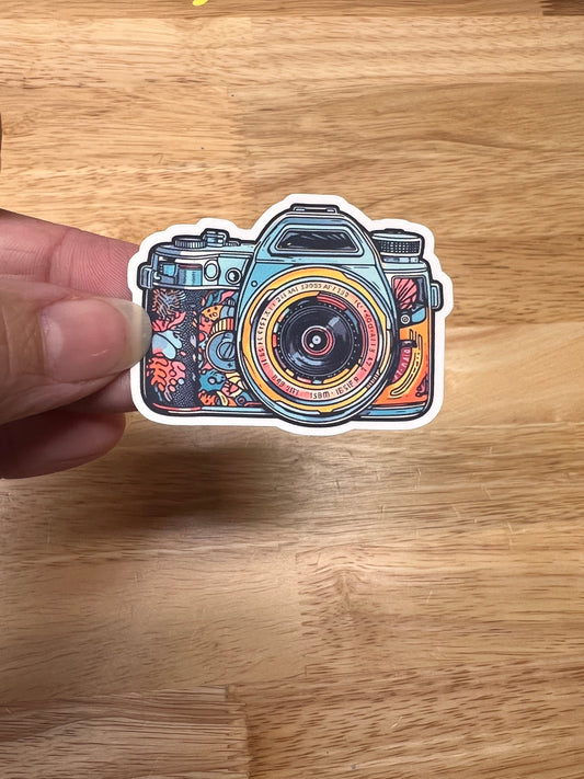 Abstract Colorful Camera Sticker