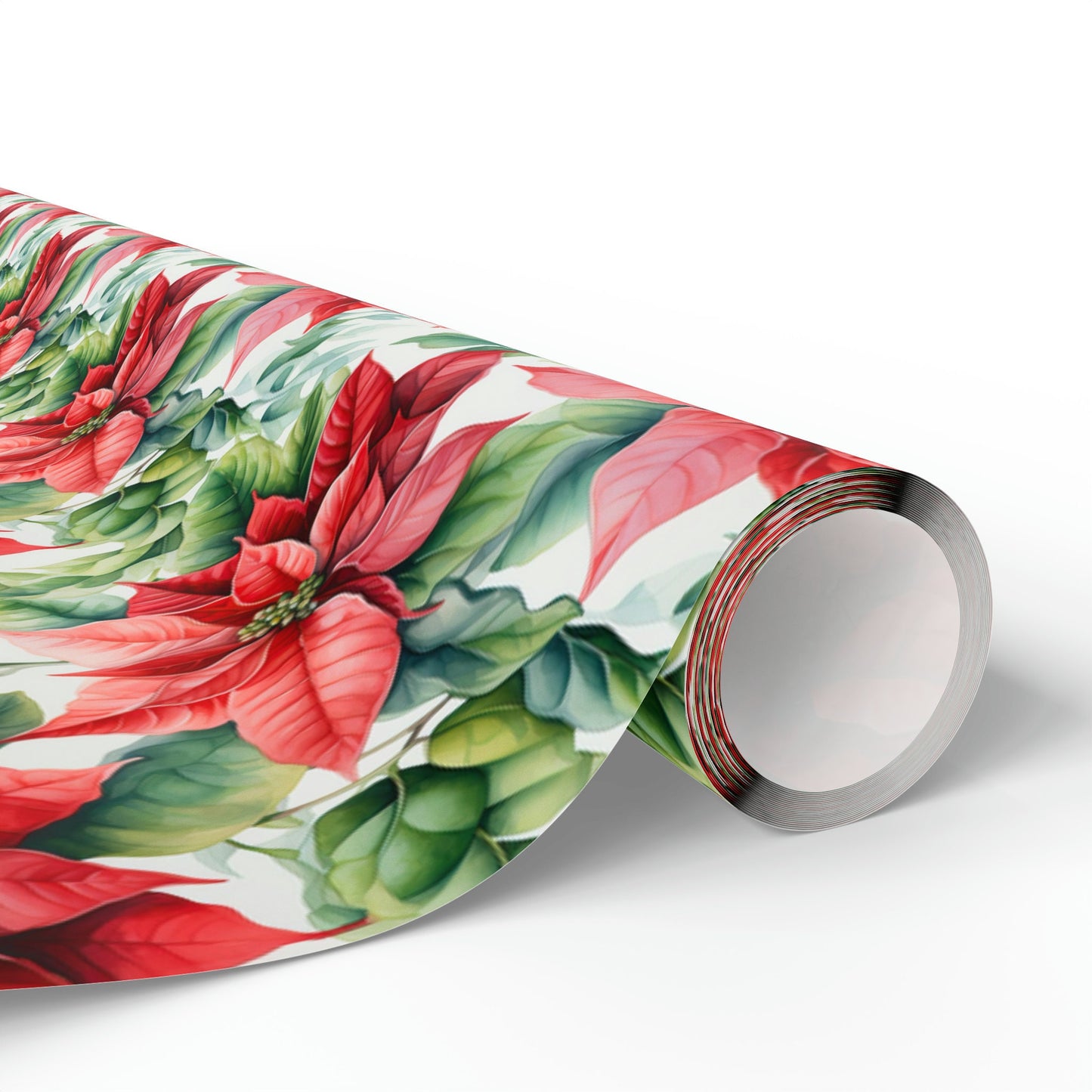 Christmas Gift Wrapping Paper Poinsetta Holiday Wrapping Paper Christmas Gift Wrapping Paper Christmas Floral Paper