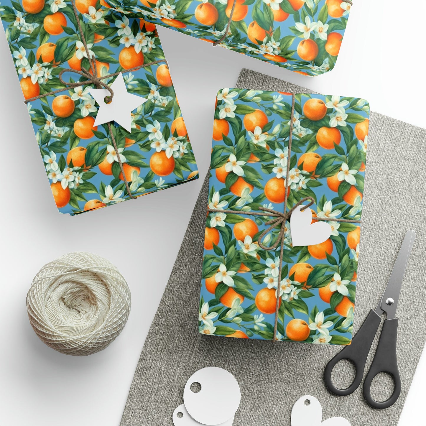 Citrus Wrapping Paper Orange Blossom Gift Wrap