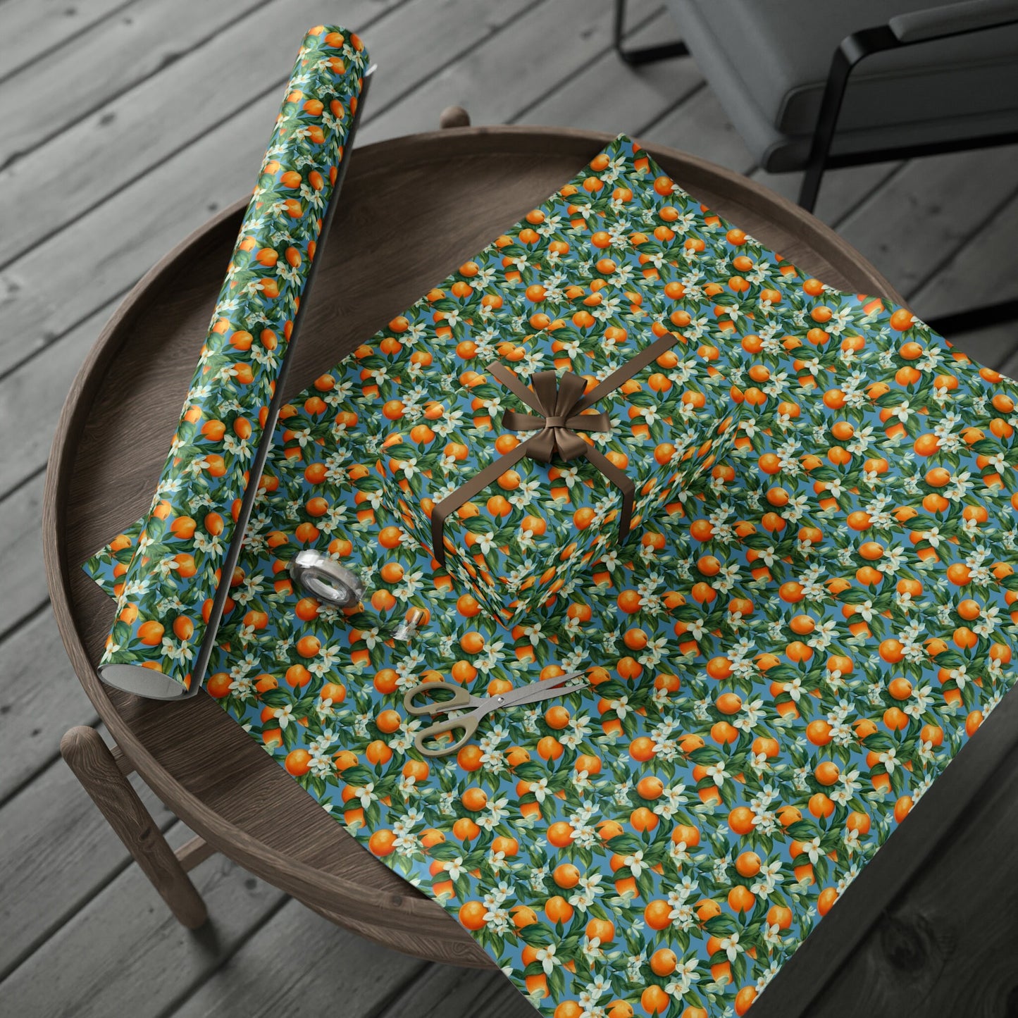 Citrus Wrapping Paper Orange Blossom Gift Wrap