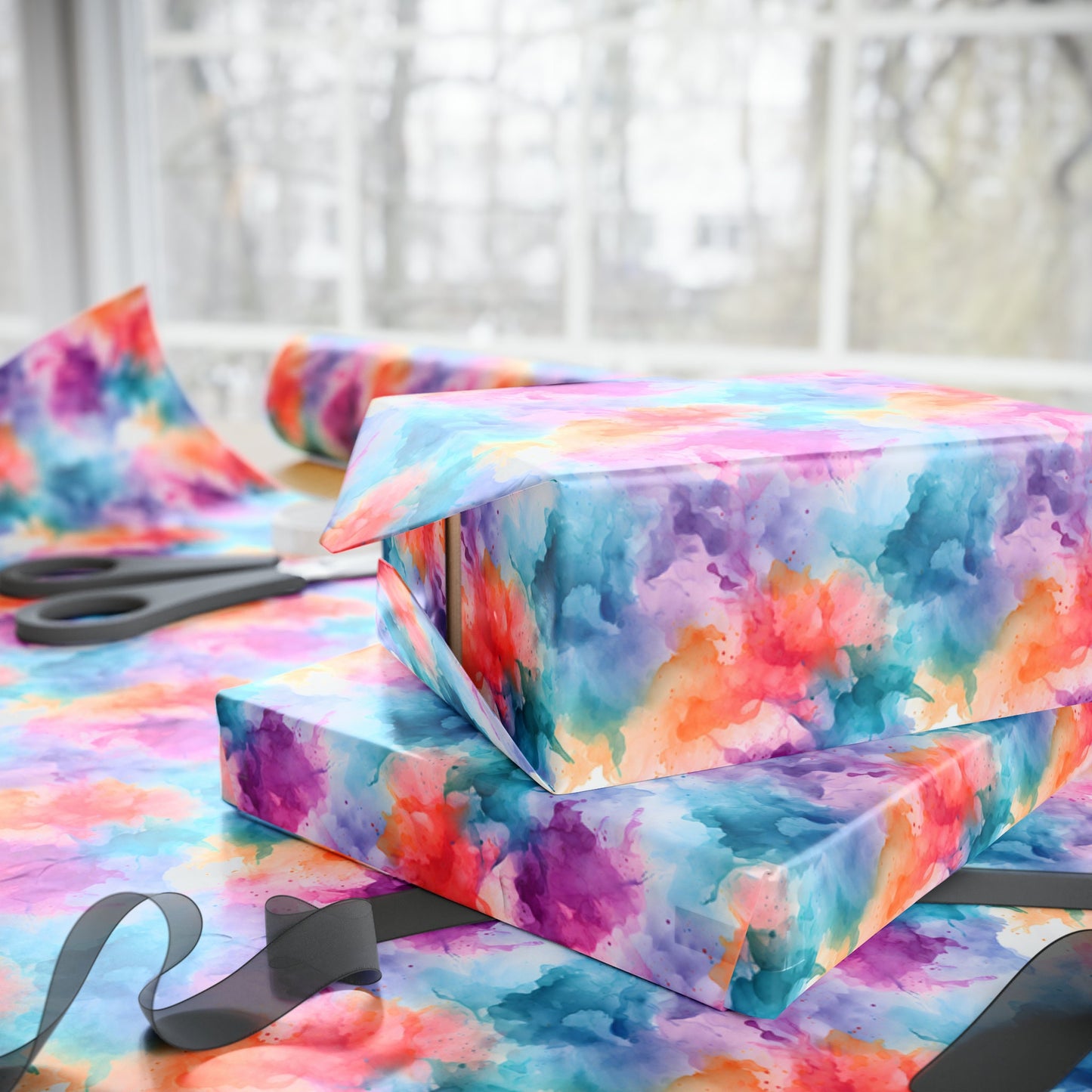 Alcohol Ink Gift Wrapping Paper