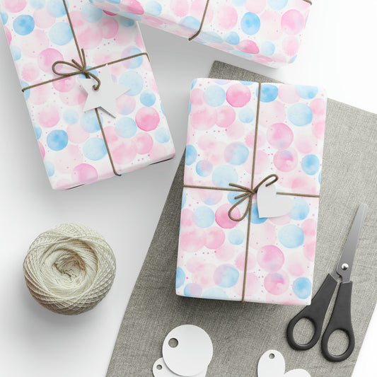 Watercolor Bubble Baby Shower Gift Wrapping Paper