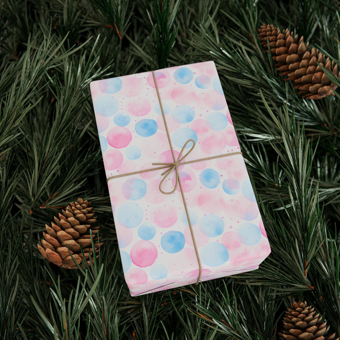 Watercolor Bubble Baby Shower Gift Wrapping Paper