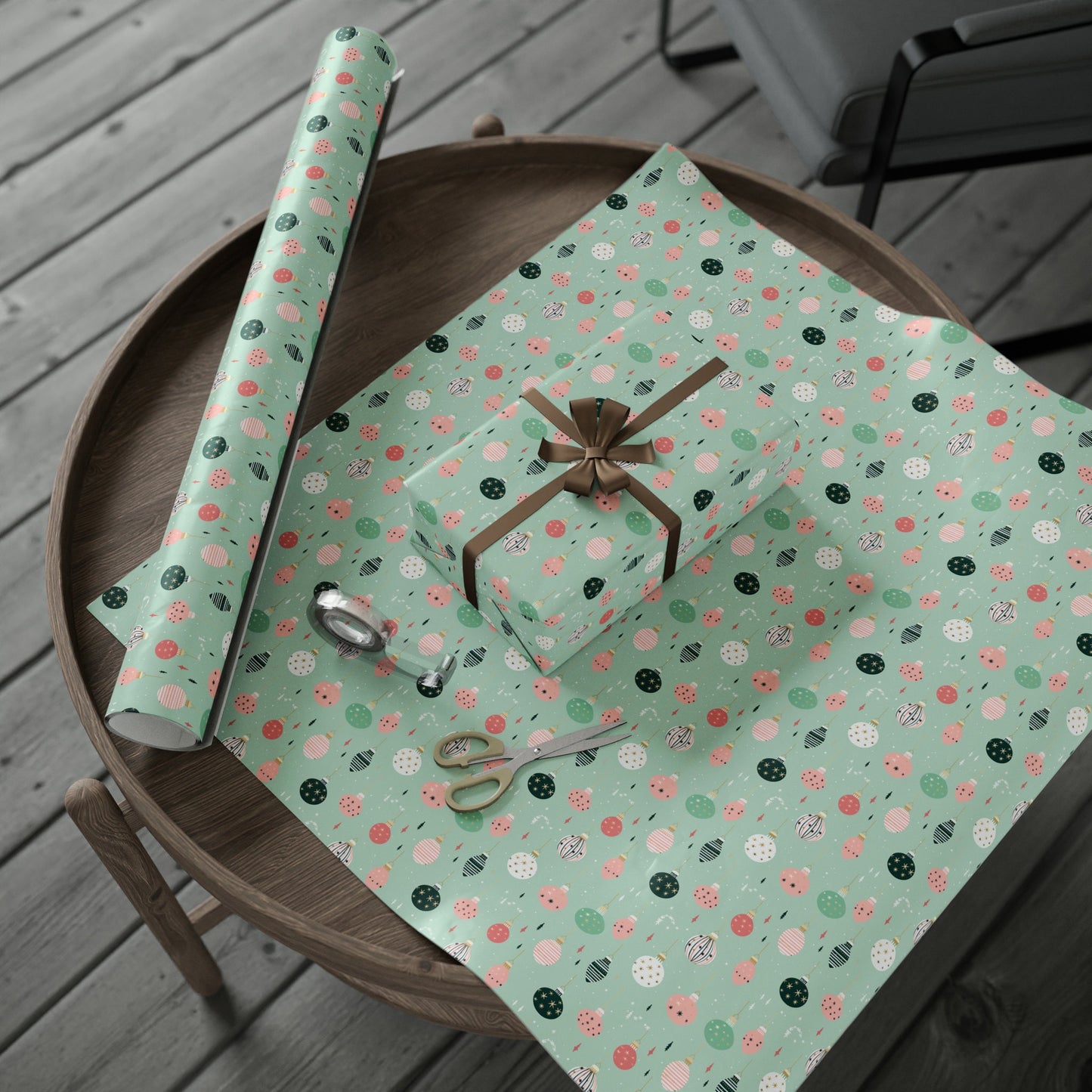 Christmas Ornament Gift Wrapping Paper