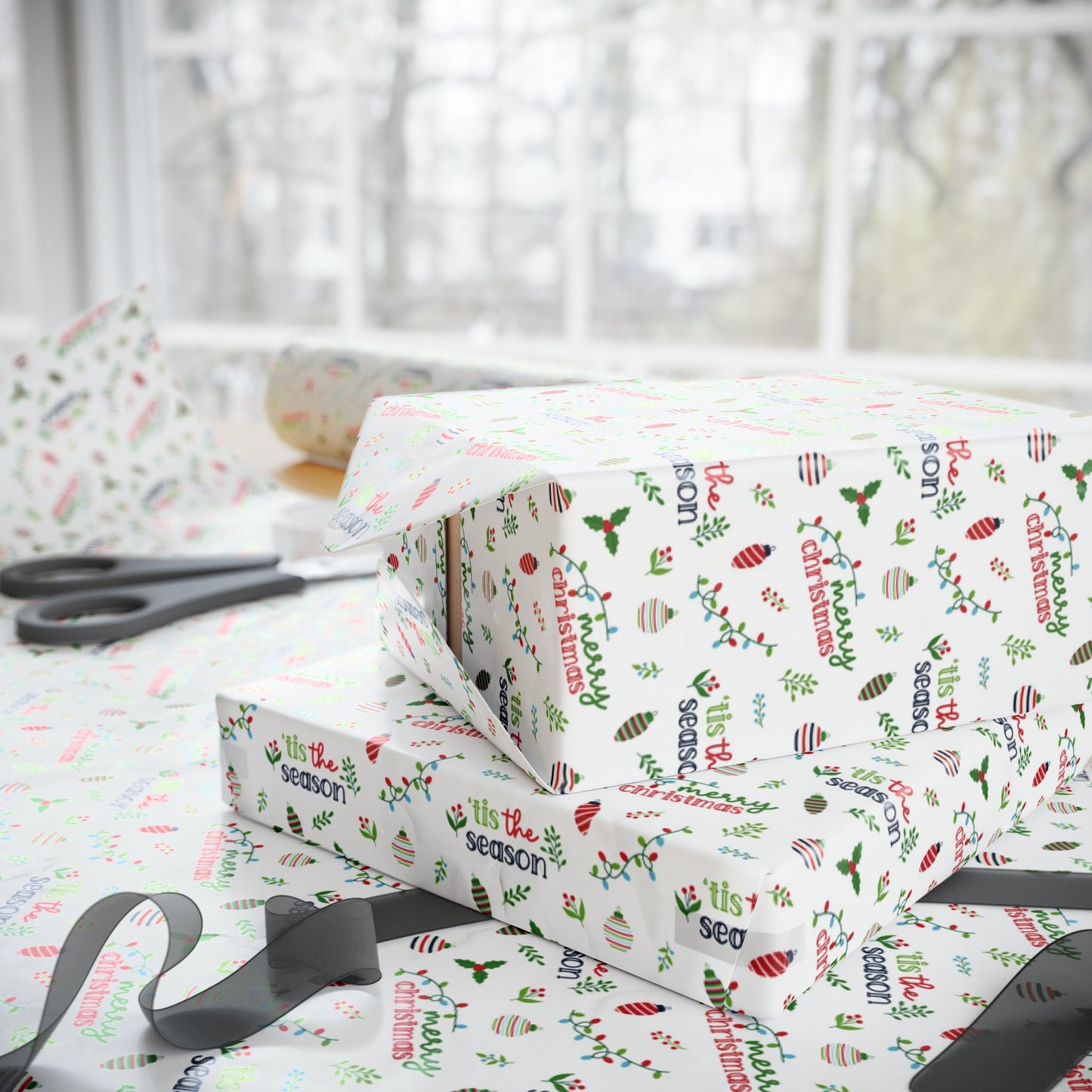 Christmas Gift Wrapping Paper Holiday Wrapping Paper Christmas Gift Wrapping Paper Christmas Lights Paper