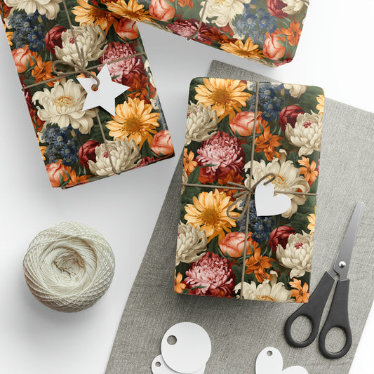 Flower Gift Wrapping Paper