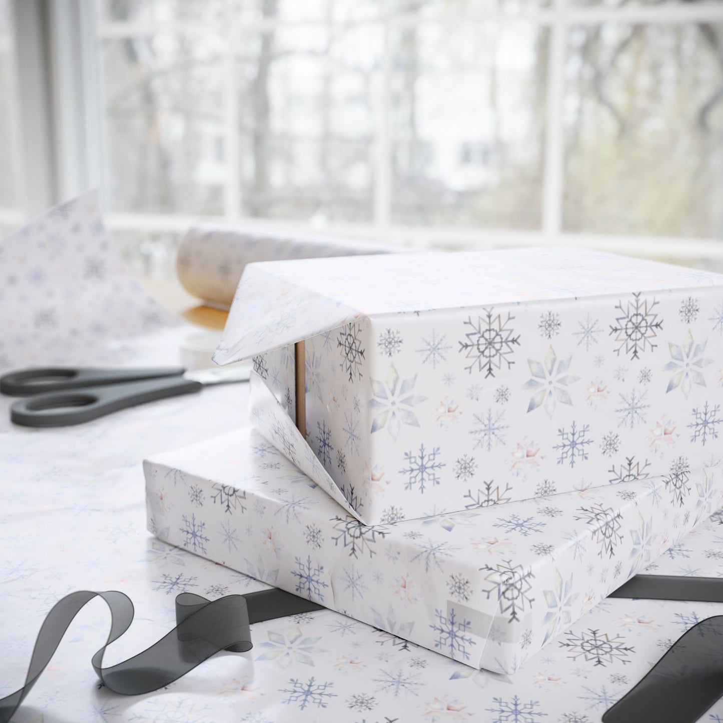 Snowflake Gift Wrapping Paper