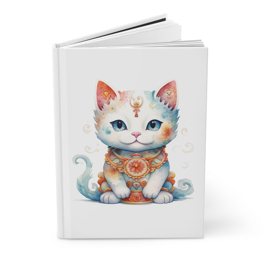 Lucky Cat Hardcover Journal Matte Notebook journal Garden Journal Dream journal Goal Journal Cat Journal