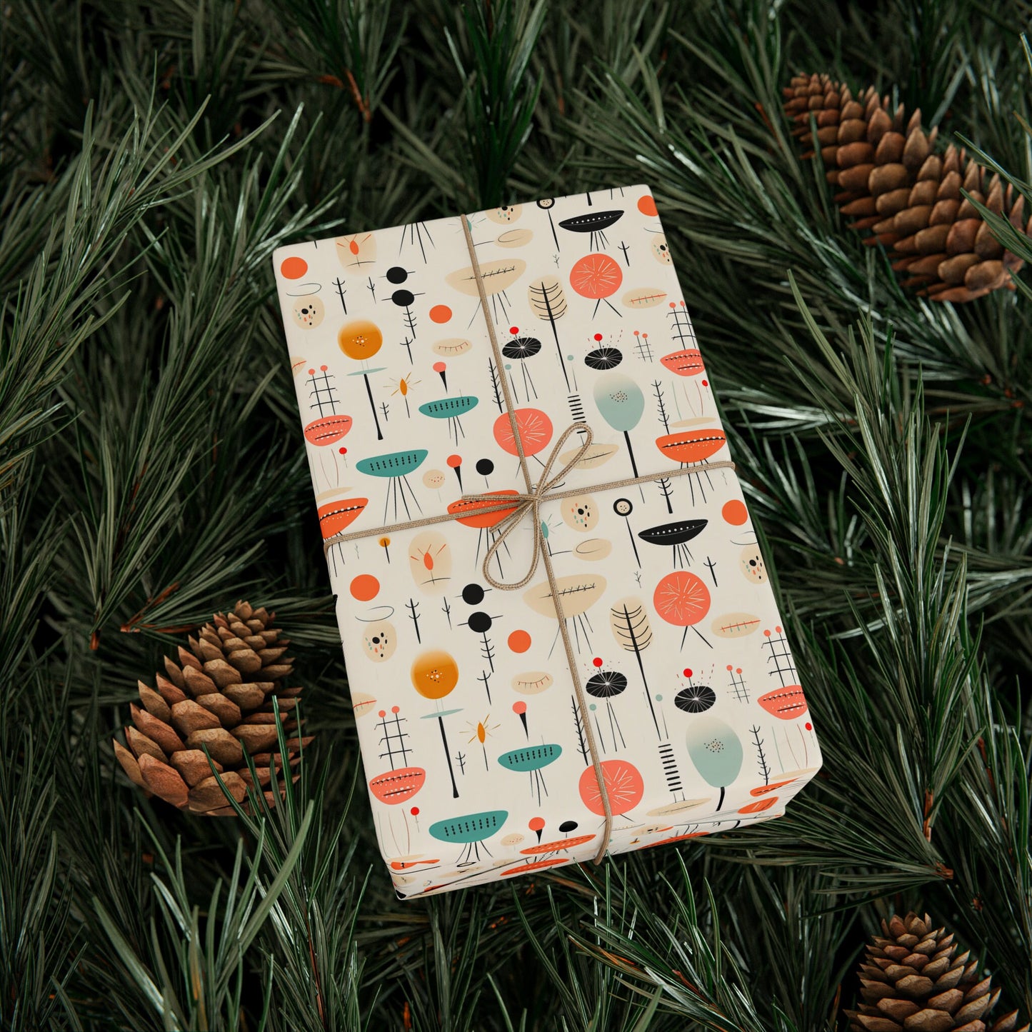 Mid Century Gift Wrapping Paper